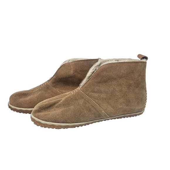 MINNETONKA Women's Tuscon Bootie Slippers 11 Cinnamon Brown Suede Style 40111 - Picture 1 of 10
